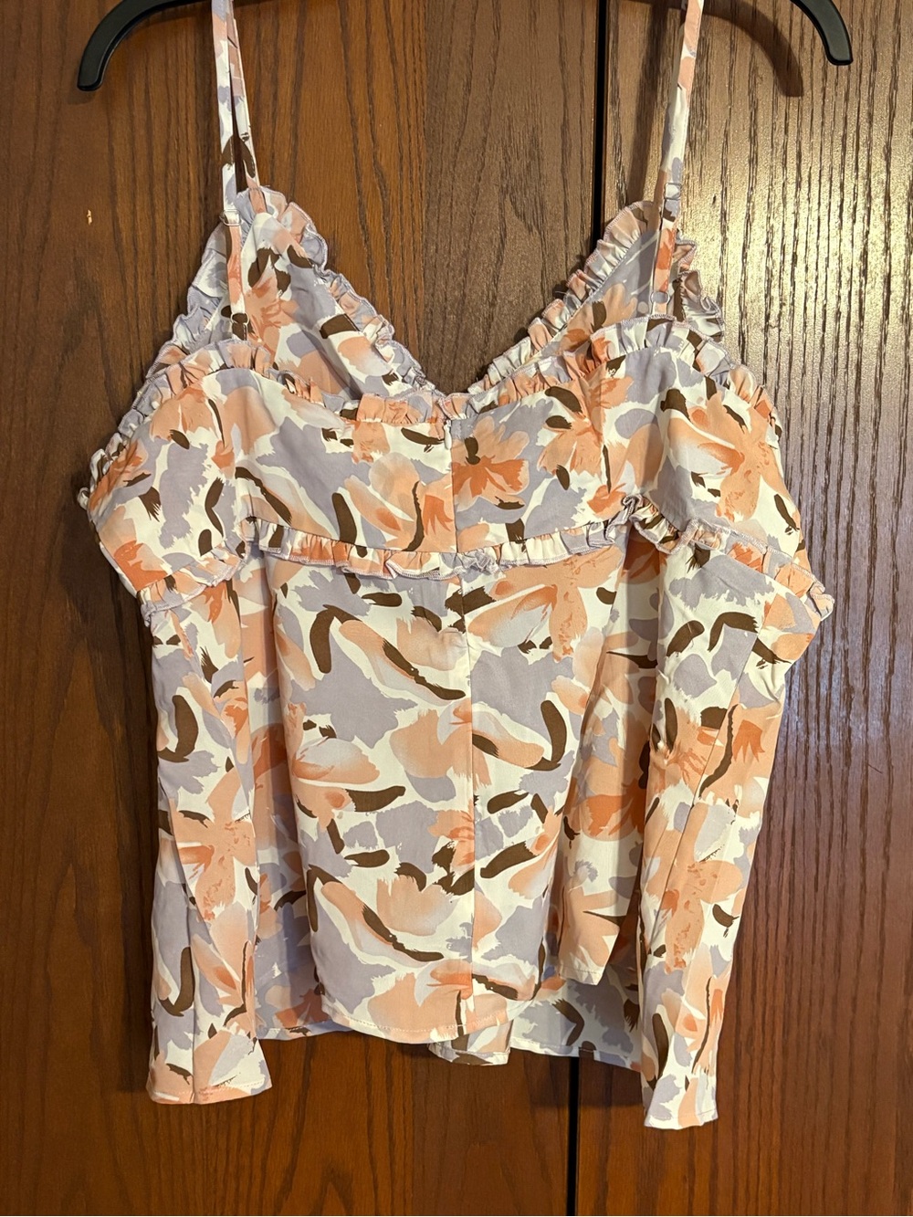 Zenobia Peach & Lavender Floral Camisole